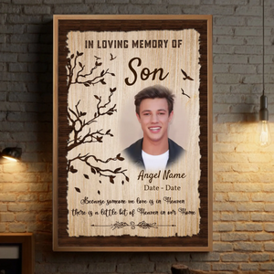 Heavenly Tribute Poster – Honoring Our Son’s Eternal Light - 89Prints