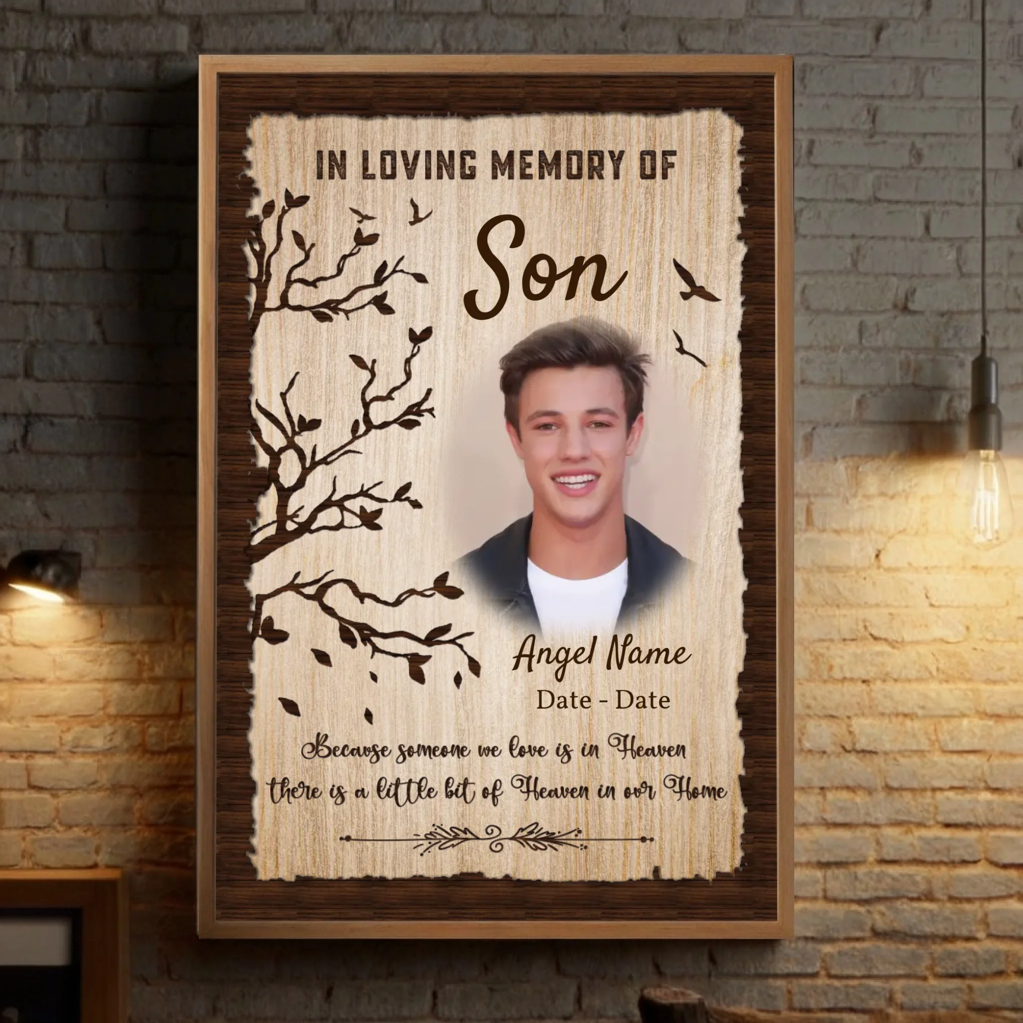 Heavenly Tribute Poster – Honoring Our Son’s Eternal Light - 89Prints
