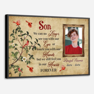 Personalized Memorial Gift for Son – Forever in Our Hearts Tribute Poster - 89Prints