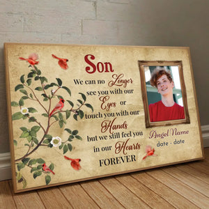Personalized Memorial Gift for Son – Forever in Our Hearts Tribute Poster - 89Prints