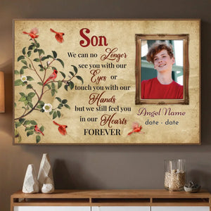 Personalized Memorial Gift for Son – Forever in Our Hearts Tribute Poster - 89Prints
