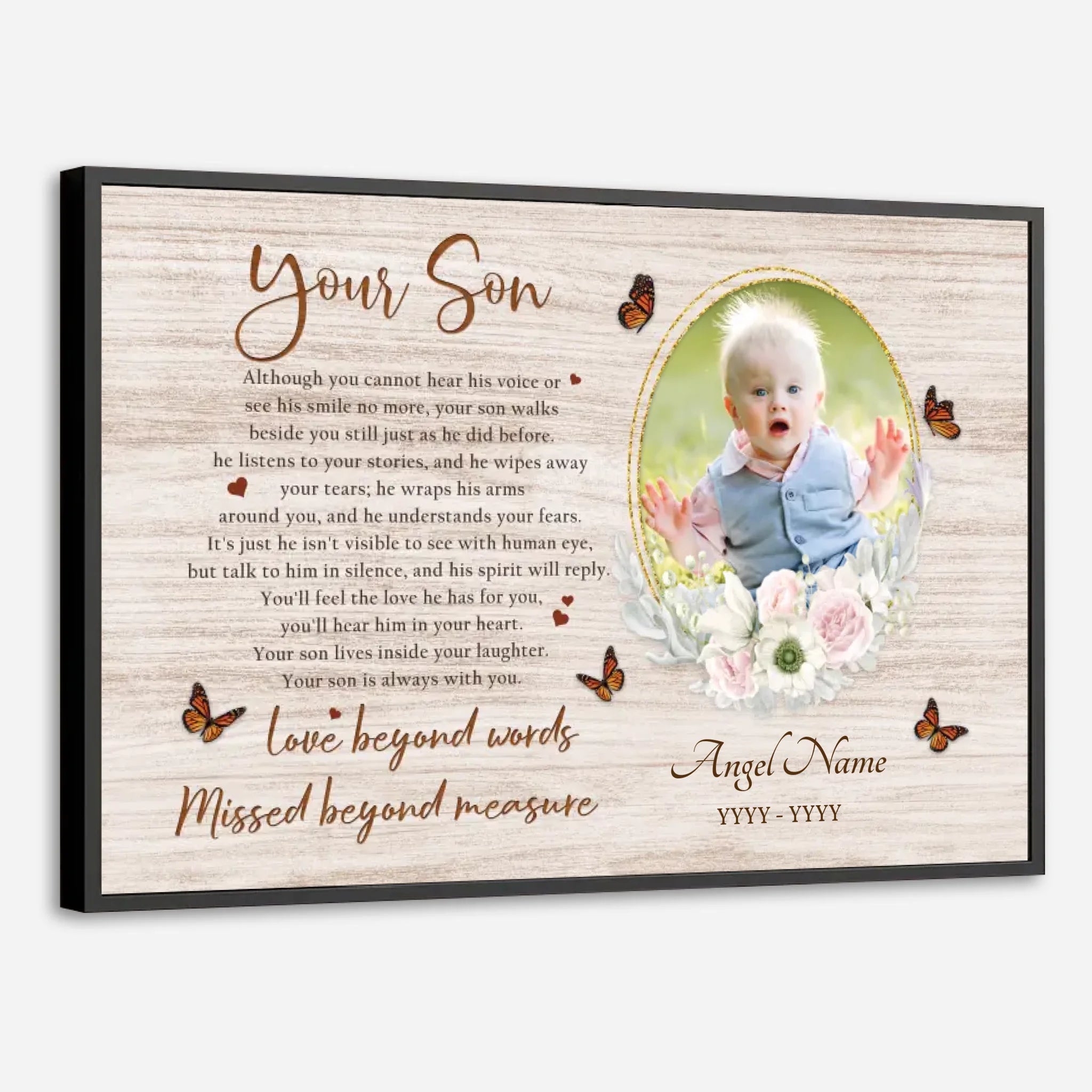 Eternal Love for Son – Custom Memorial Poster to Cherish Forever - 89Prints