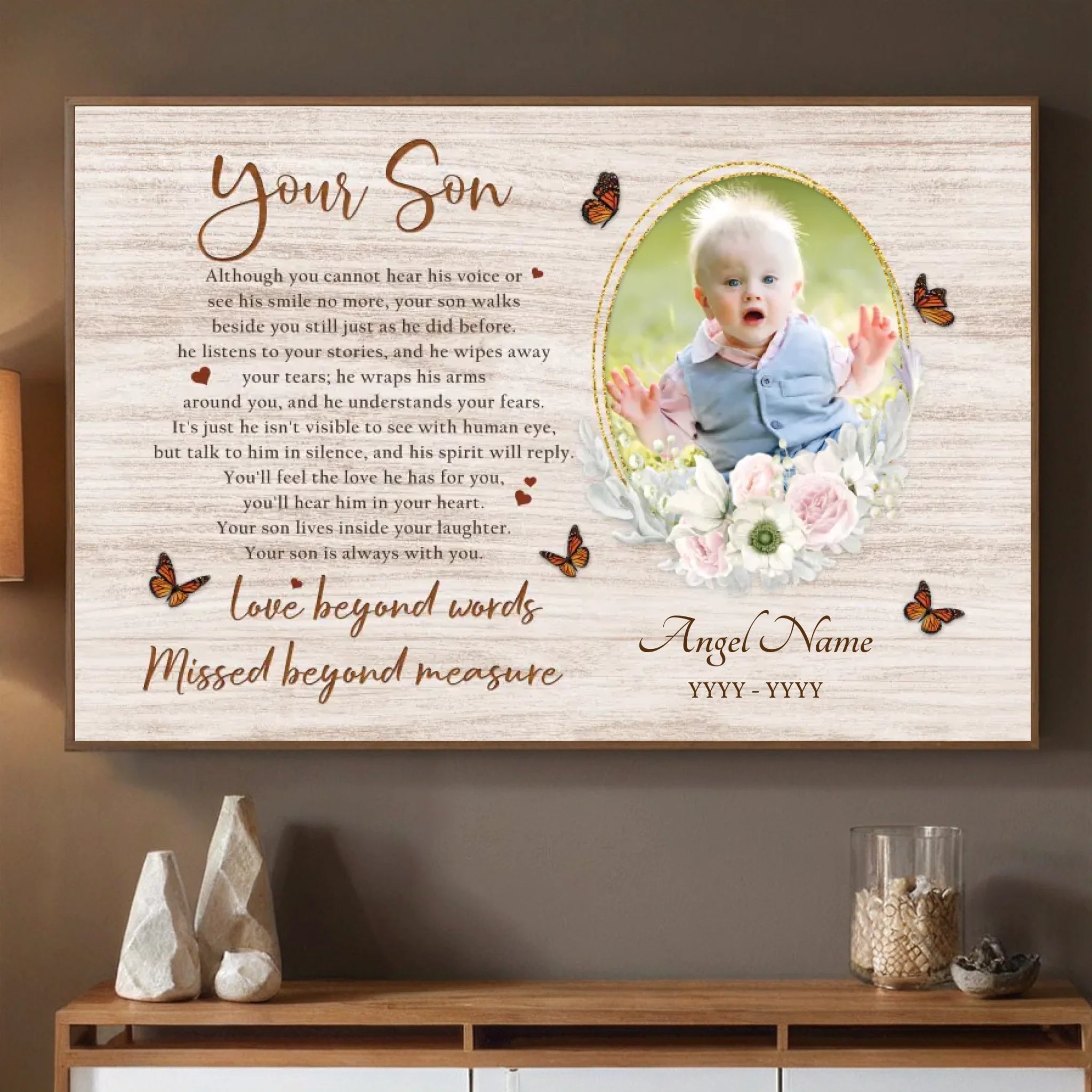 Eternal Love for Son – Custom Memorial Poster to Cherish Forever - 89Prints