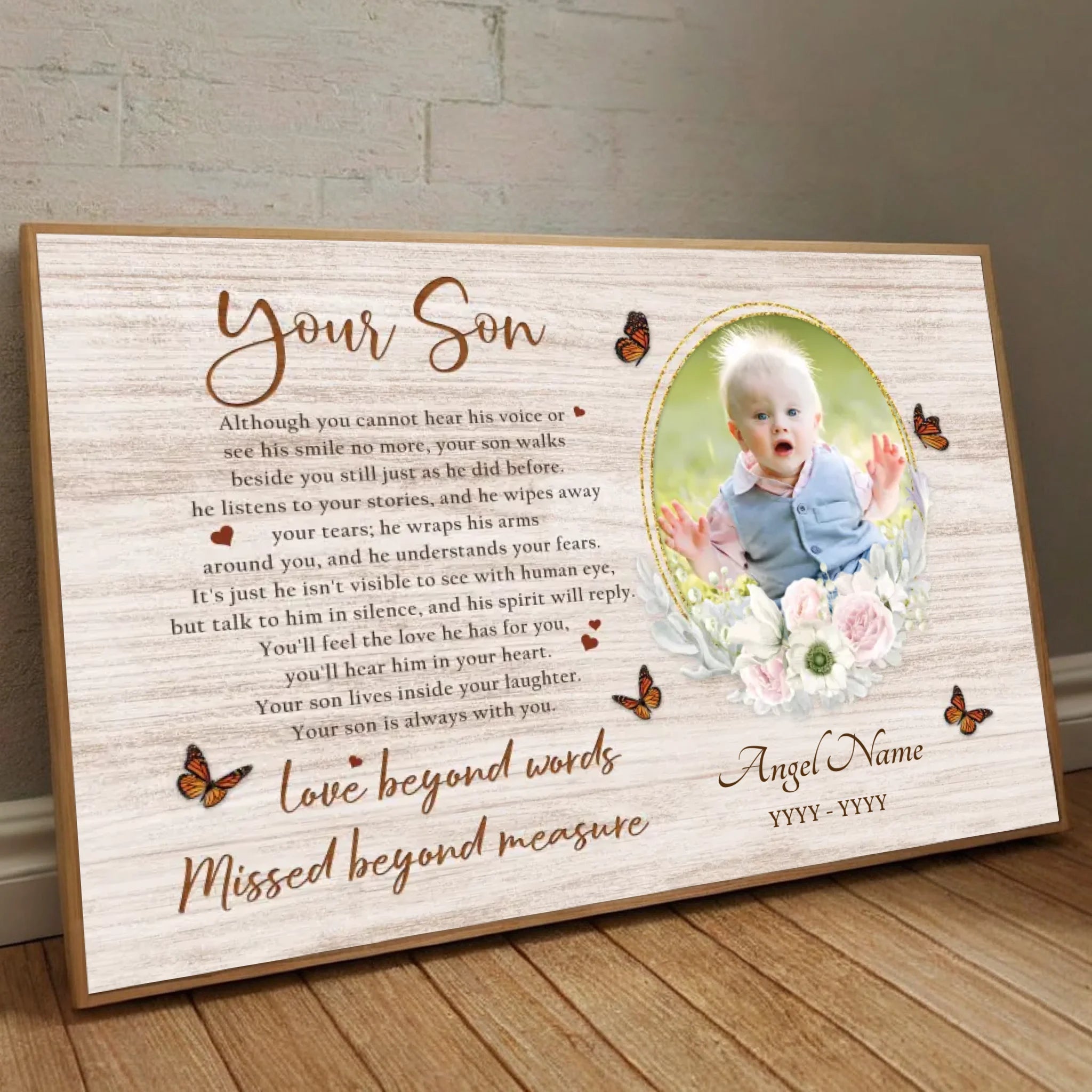 Eternal Love for Son – Custom Memorial Poster to Cherish Forever - 89Prints
