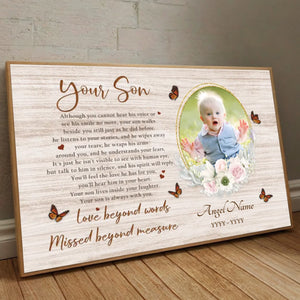 Eternal Love for Son – Custom Memorial Poster to Cherish Forever - 89Prints