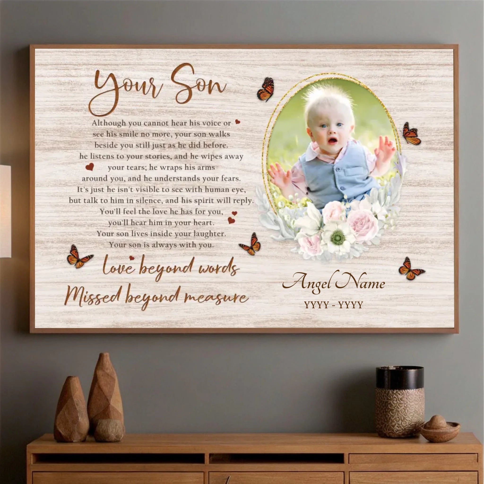 Eternal Love for Son – Custom Memorial Poster to Cherish Forever - 89Prints