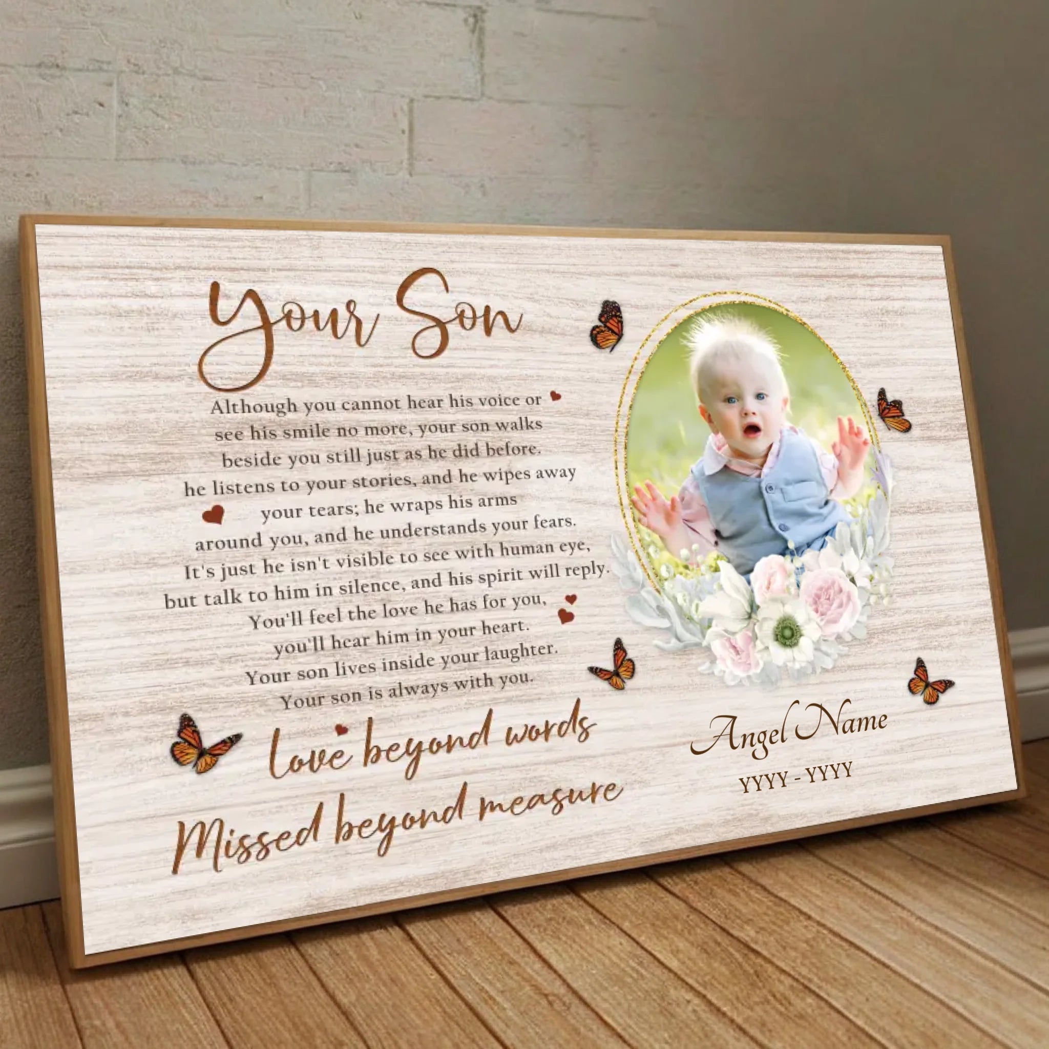 Eternal Love for Son – Custom Memorial Poster to Cherish Forever - 89Prints
