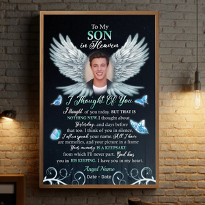 “To My Son in Heaven” Memorial Poster – A Heartfelt Tribute - 89Prints