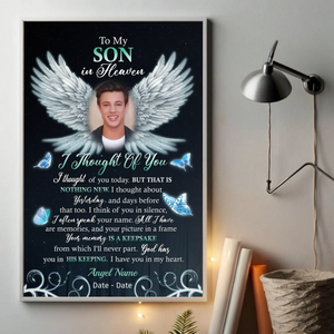“To My Son in Heaven” Memorial Poster – A Heartfelt Tribute - 89Prints