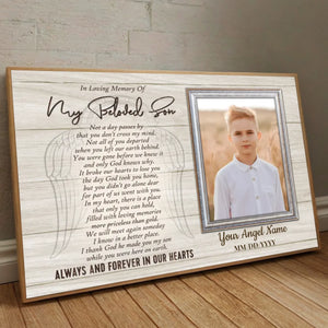 Loving Memory of Your Son – Personalized Memorial Poster - 89Prints