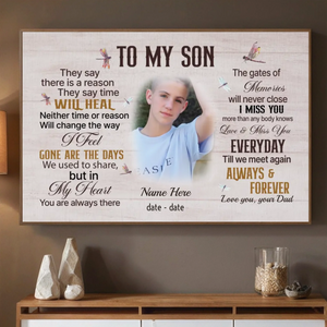 Personalized Memorial Poster -Tribute to Honor Your Beloved Son - 89Prints