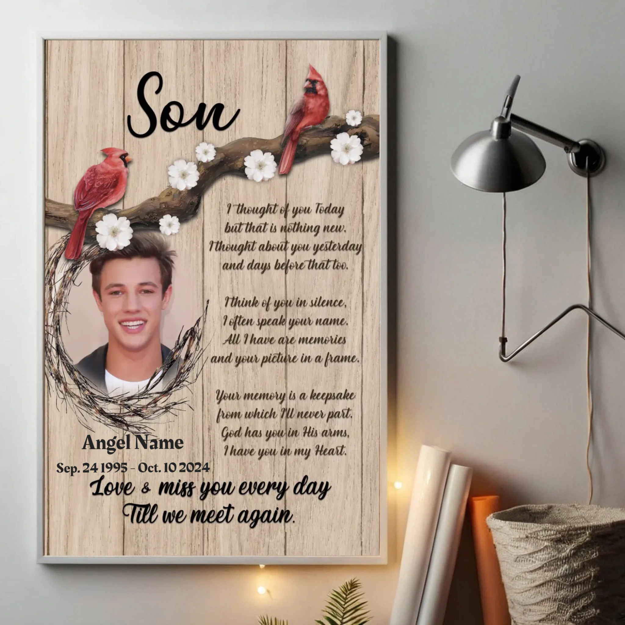Cherished Custom Poster for Your Son – A Lasting Tribute of Love - 89Prints