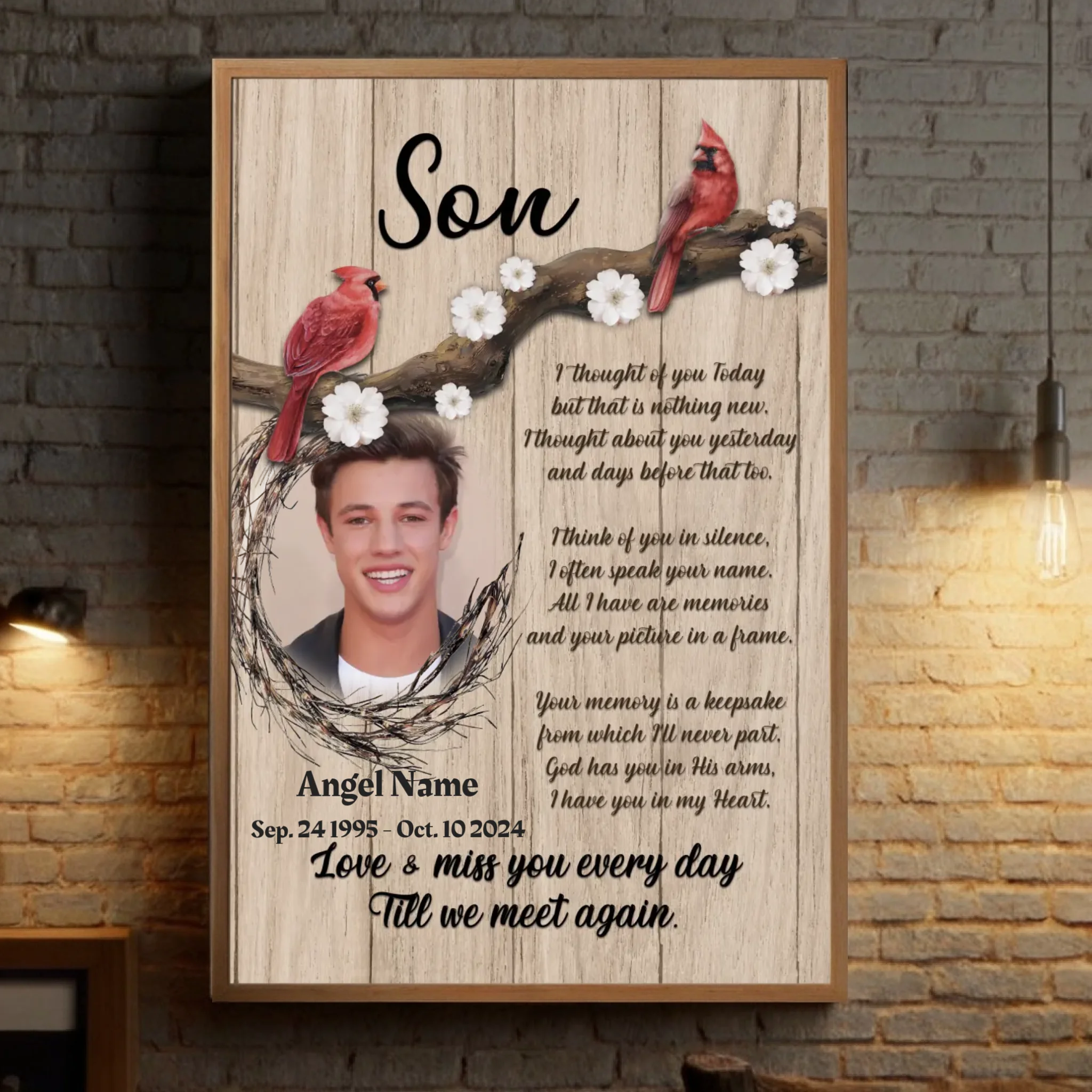 Cherished Custom Poster for Your Son – A Lasting Tribute of Love - 89Prints