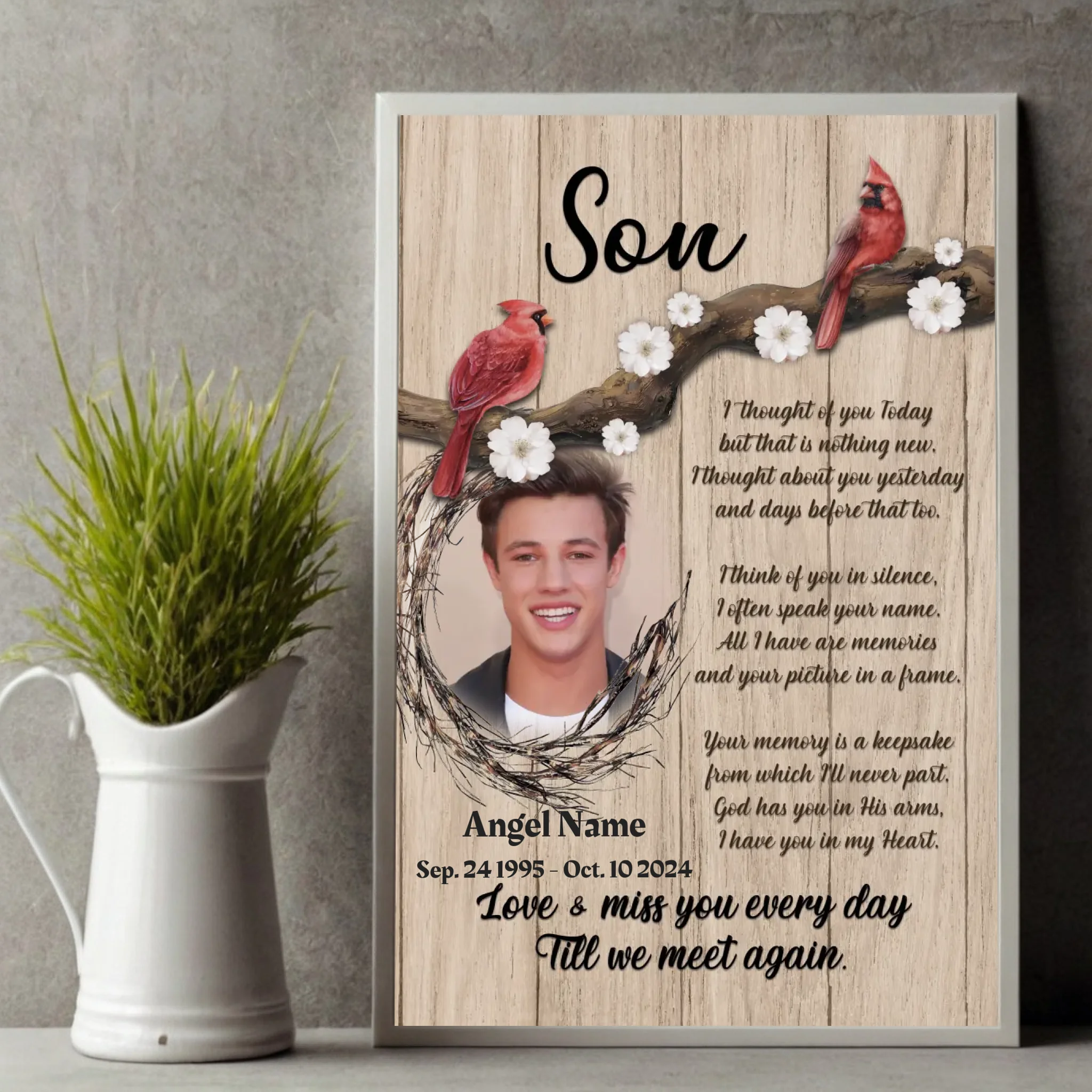 Cherished Custom Poster for Your Son – A Lasting Tribute of Love - 89Prints