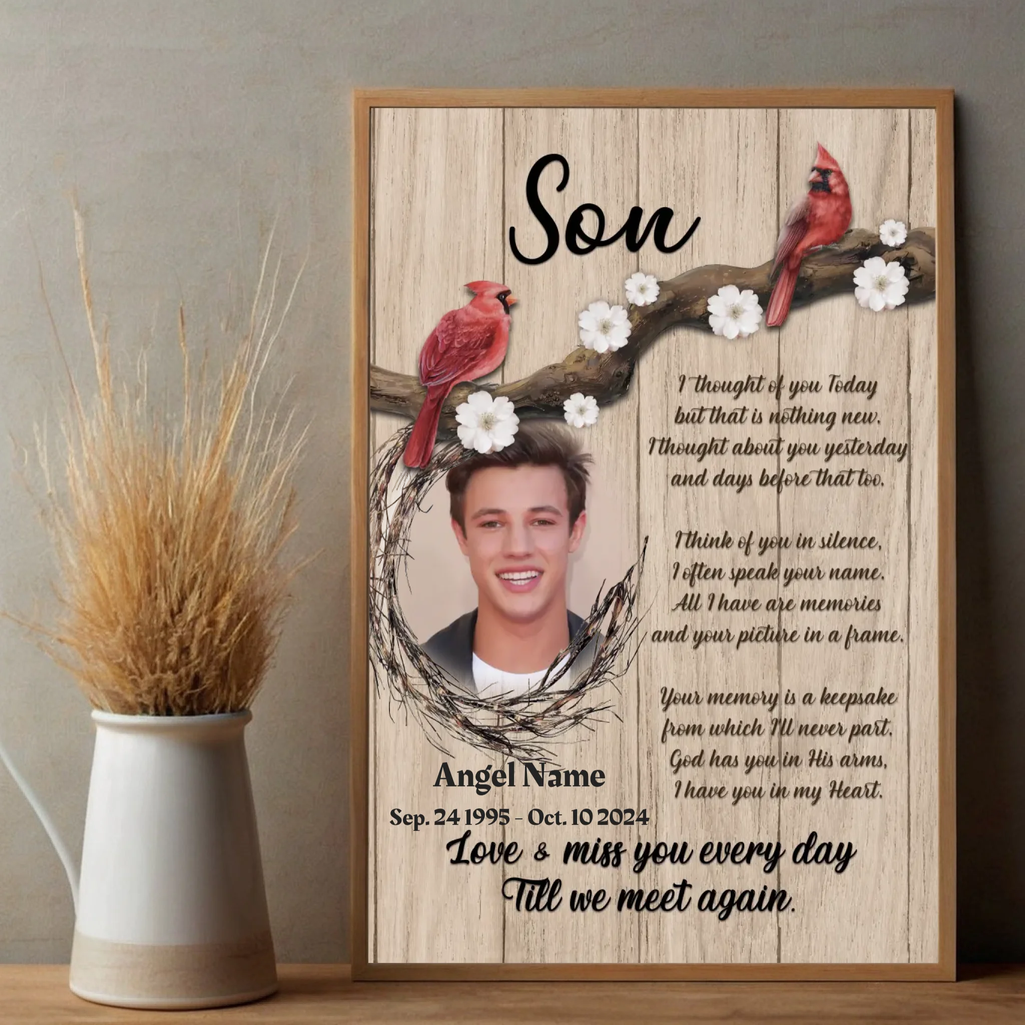 Cherished Custom Poster for Your Son – A Lasting Tribute of Love - 89Prints