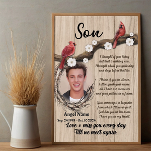 Cherished Custom Poster for Your Son – A Lasting Tribute of Love - 89Prints