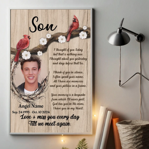 Cherished Custom Poster for Your Son – A Lasting Tribute of Love - 89Prints