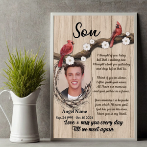 Cherished Custom Poster for Your Son – A Lasting Tribute of Love - 89Prints