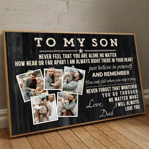 Inspirational Custom Poster for Your Son – Always in Your Heart - 89Prints