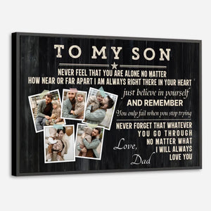 Inspirational Custom Poster for Your Son – Always in Your Heart - 89Prints