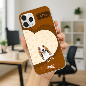 Minimalist Dog Phone Case – Modern Pet Illustration - 89Prints