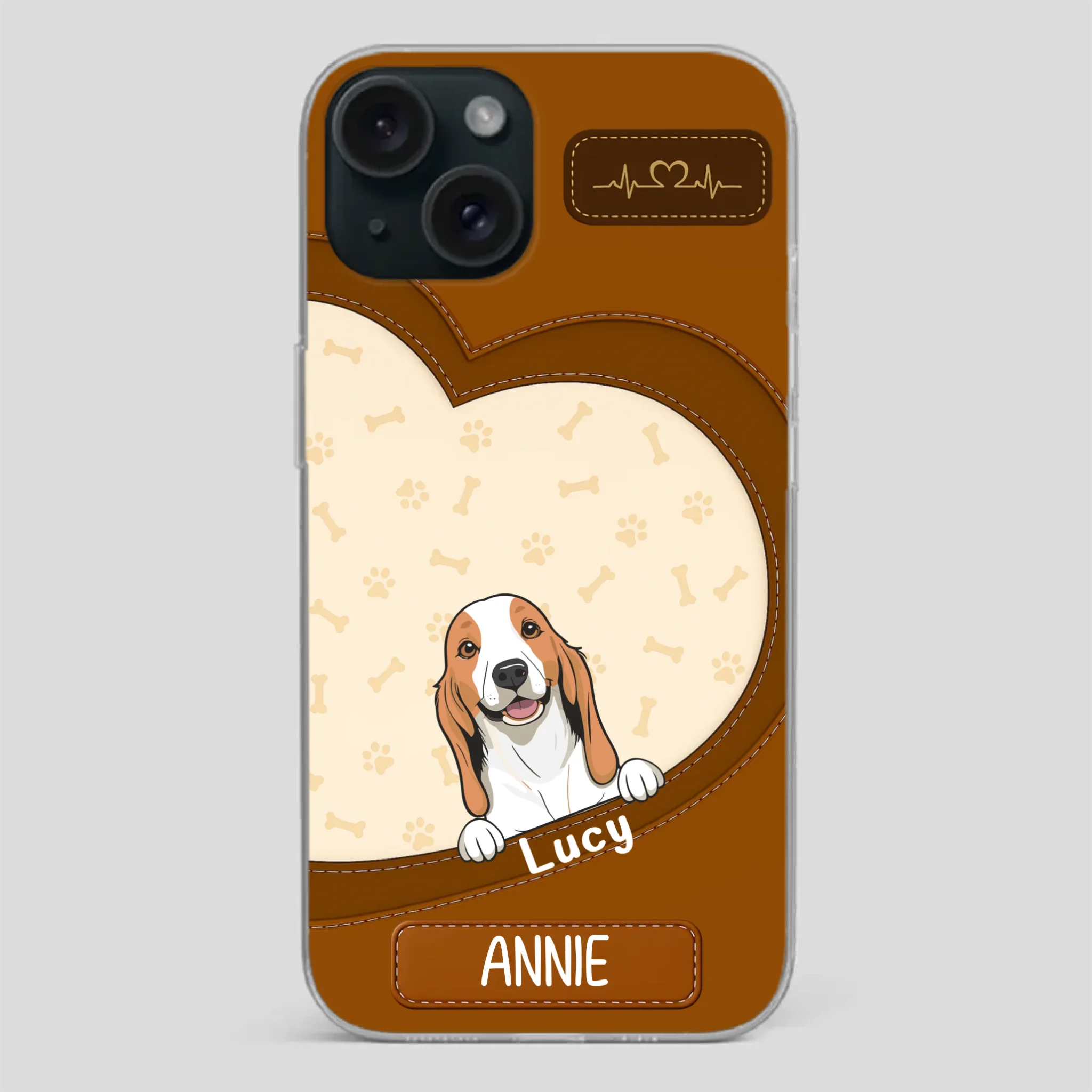 Minimalist Dog Phone Case – Modern Pet Illustration - 89Prints