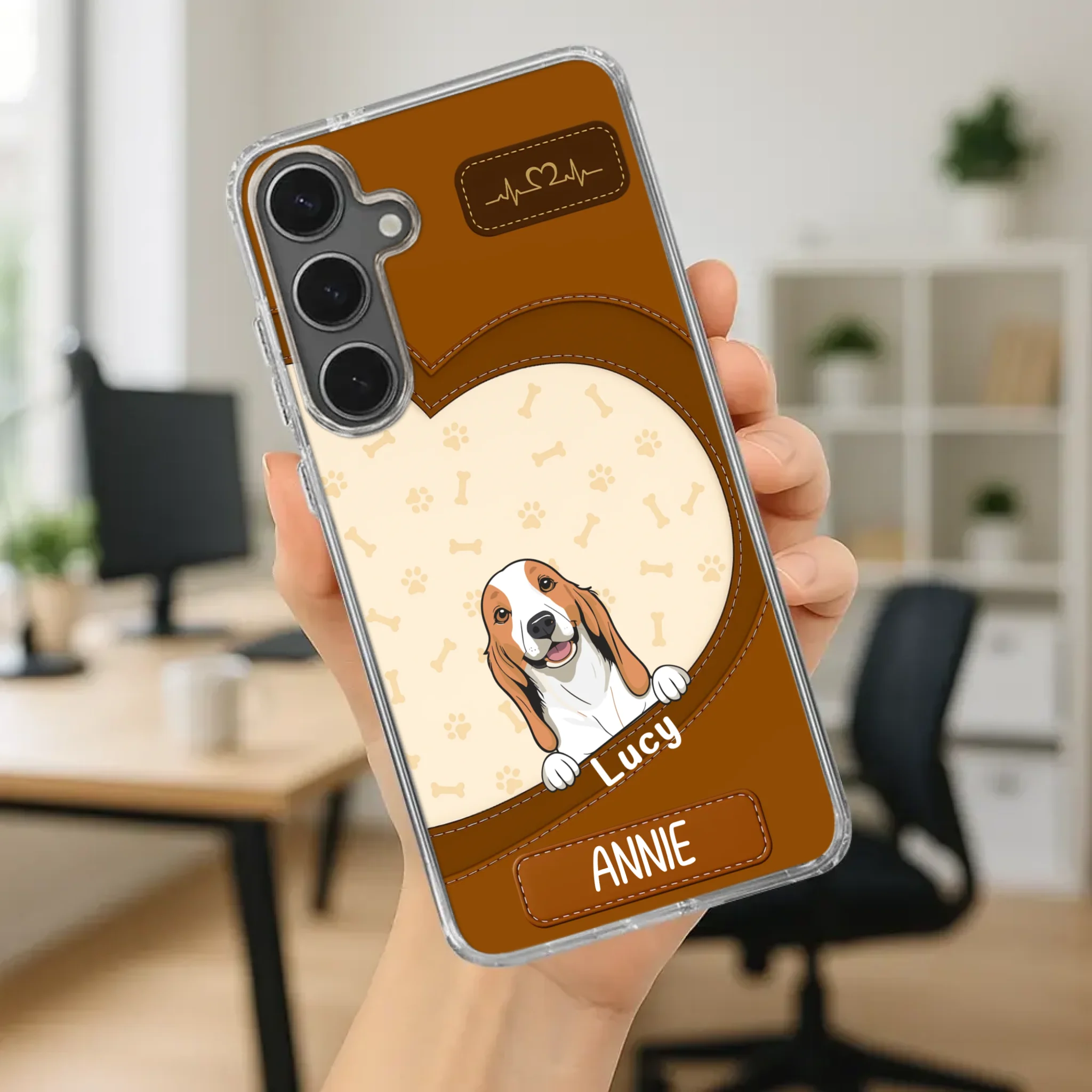 Minimalist Dog Phone Case – Modern Pet Illustration - 89Prints