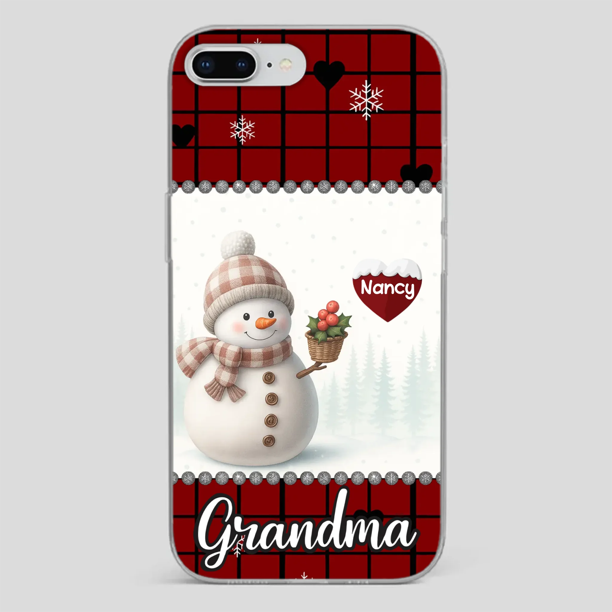 Merry Christmas Grandma – Personalized Heart Phone Case - 89Prints