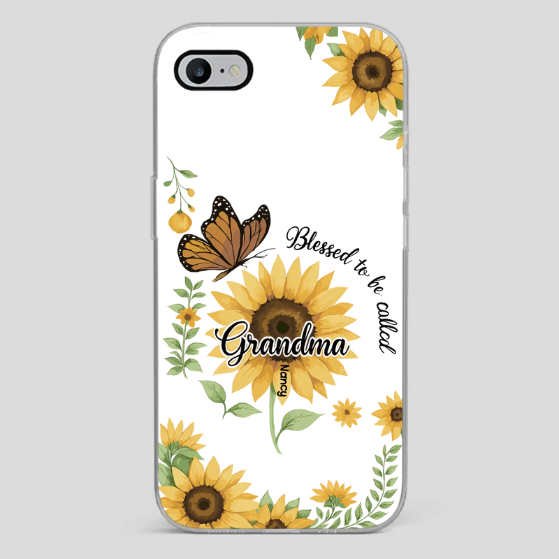 Sunflower Phone Case – Personalized Name Floral Design - 89Prints