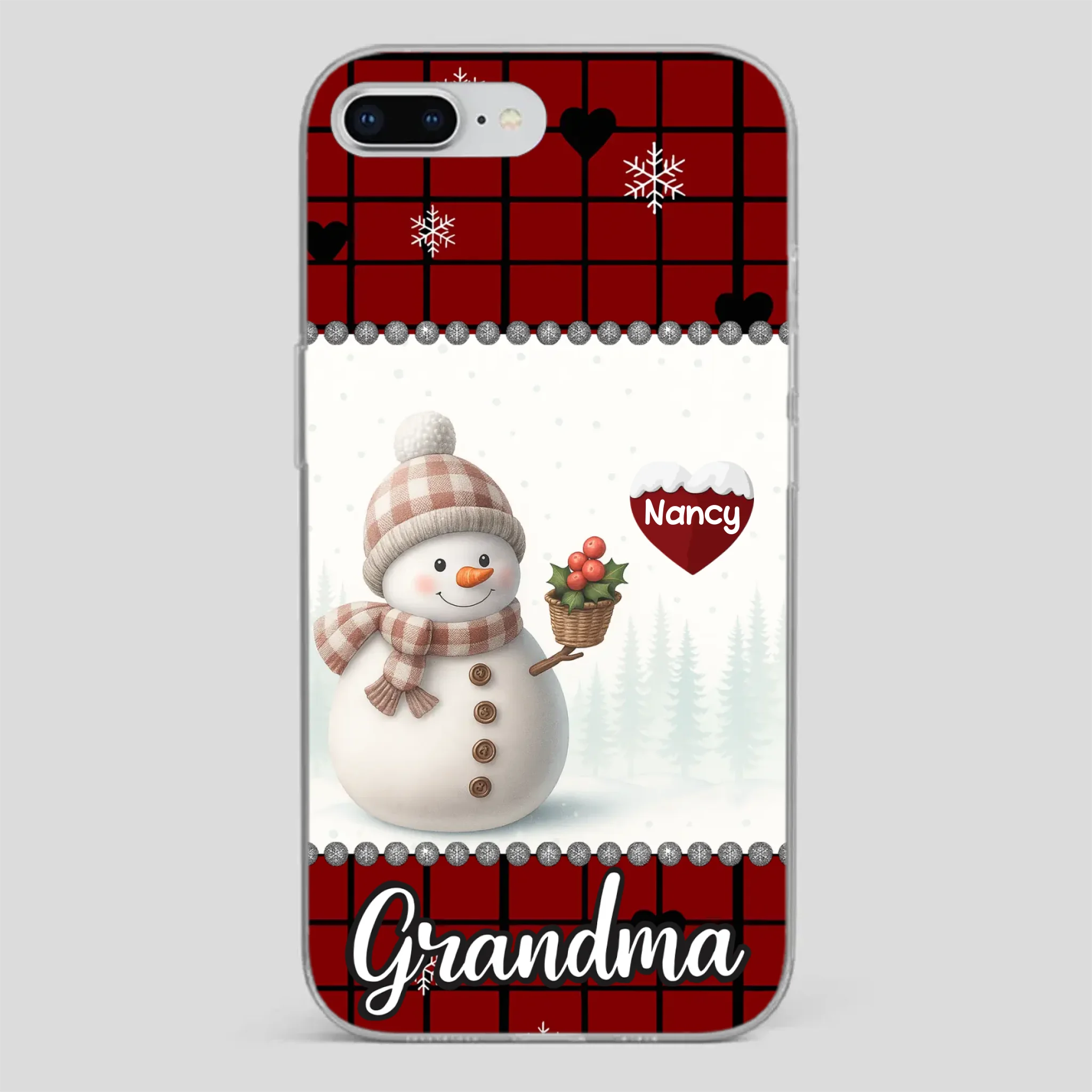 Merry Christmas Grandma – Personalized Heart Phone Case - 89Prints