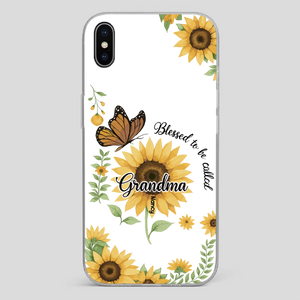 Sunflower Phone Case – Personalized Name Floral Design - 89Prints