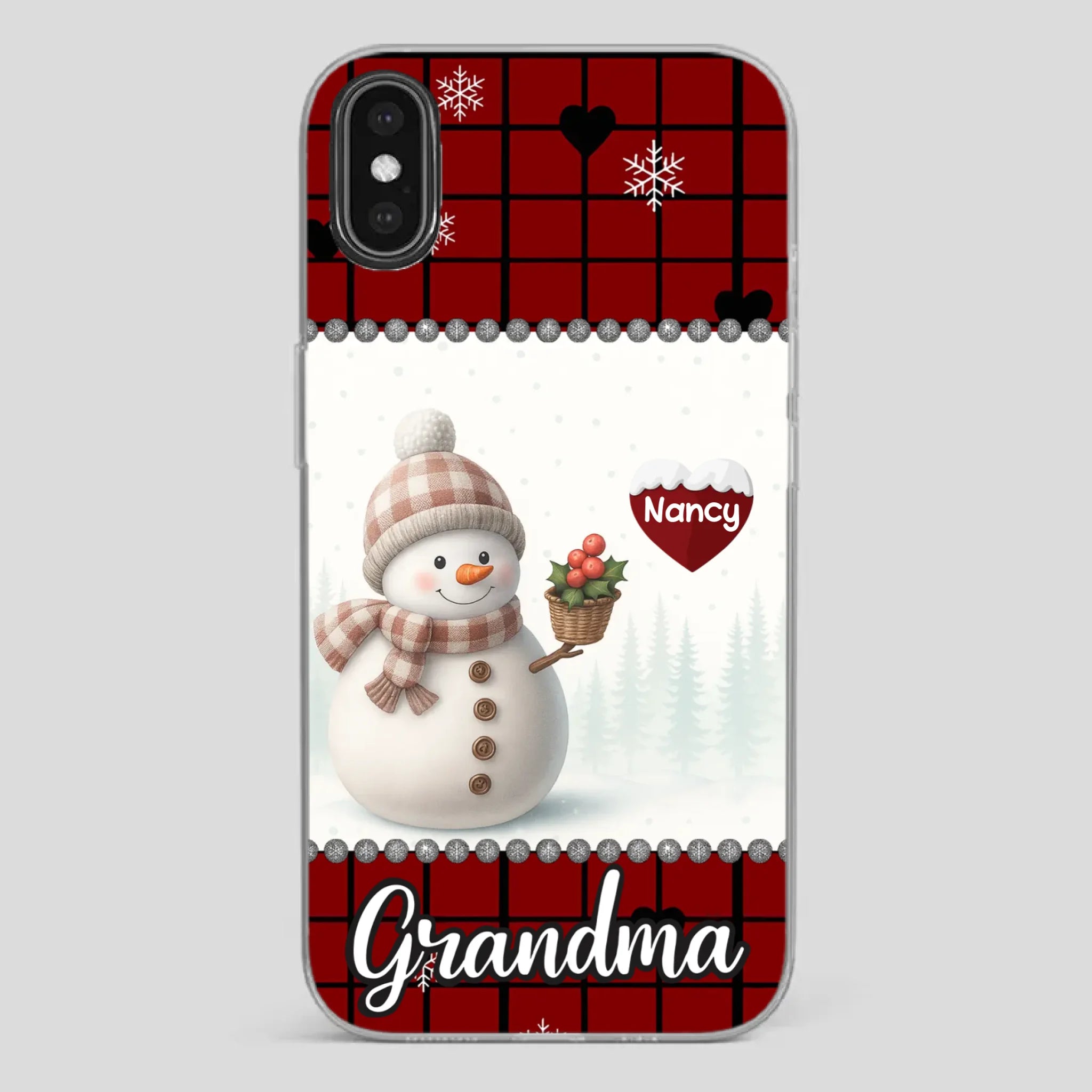 Merry Christmas Grandma – Personalized Heart Phone Case - 89Prints