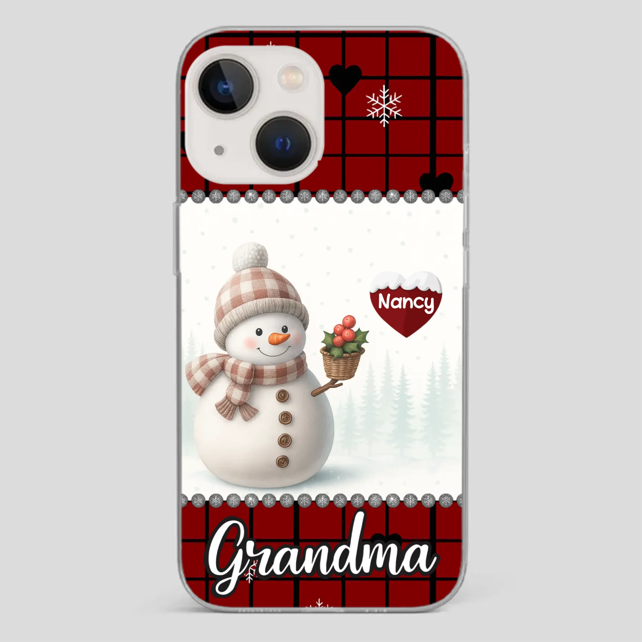 Merry Christmas Grandma – Personalized Heart Phone Case - 89Prints