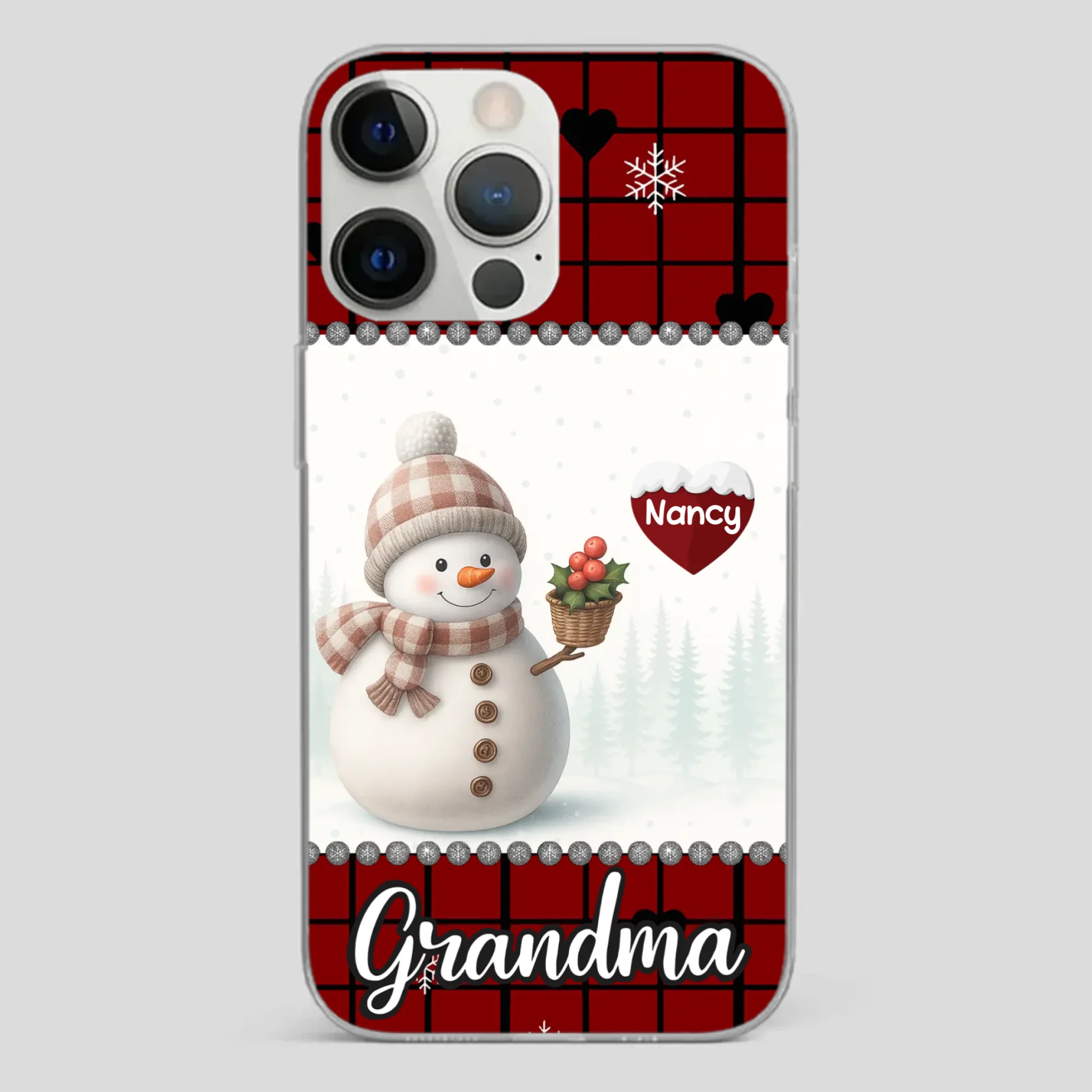 Merry Christmas Grandma – Personalized Heart Phone Case - 89Prints