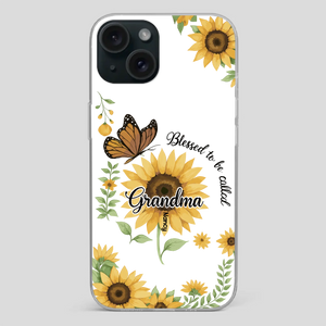 Sunflower Phone Case – Personalized Name Floral Design - 89Prints