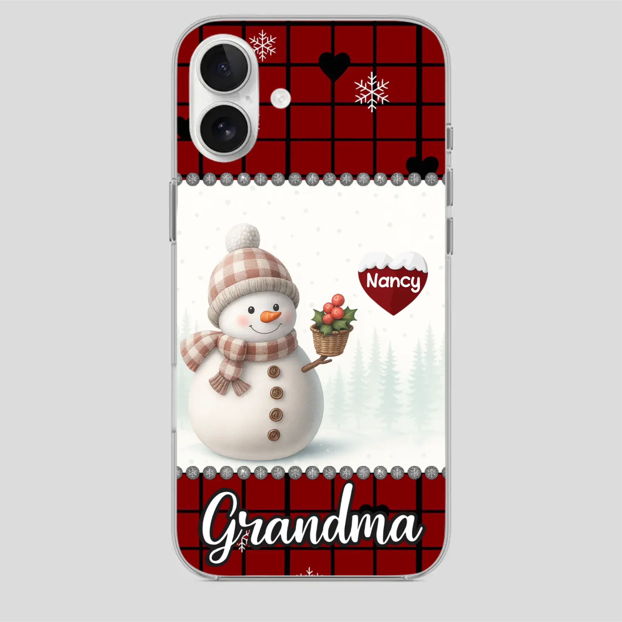 Merry Christmas Grandma – Personalized Heart Phone Case - 89Prints