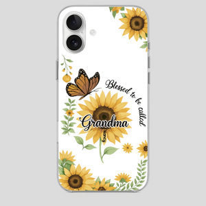 Sunflower Phone Case – Personalized Name Floral Design - 89Prints