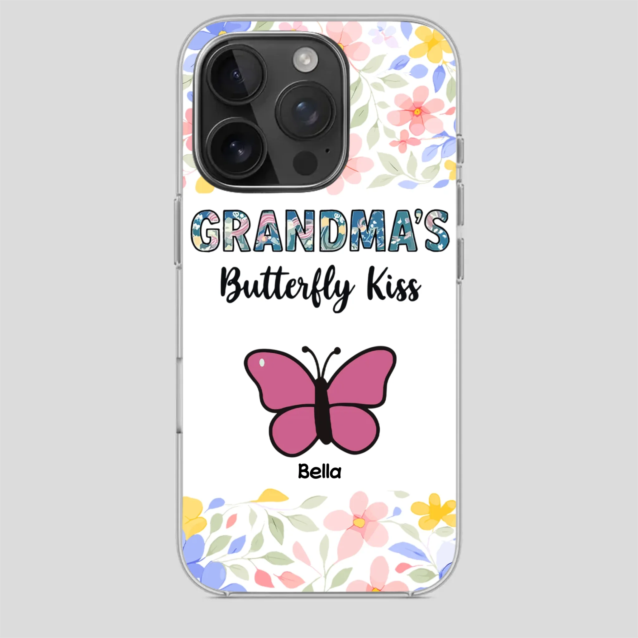Grandma’s Butterfly Kiss Phone Case – Sweet Personalized Gift for Grandma - 89Prints