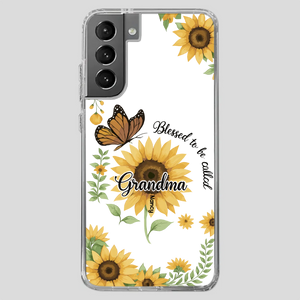 Sunflower Phone Case – Personalized Name Floral Design - 89Prints