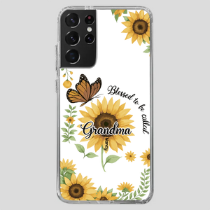 Sunflower Phone Case – Personalized Name Floral Design - 89Prints
