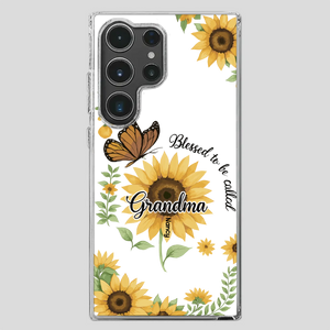 Sunflower Phone Case – Personalized Name Floral Design - 89Prints