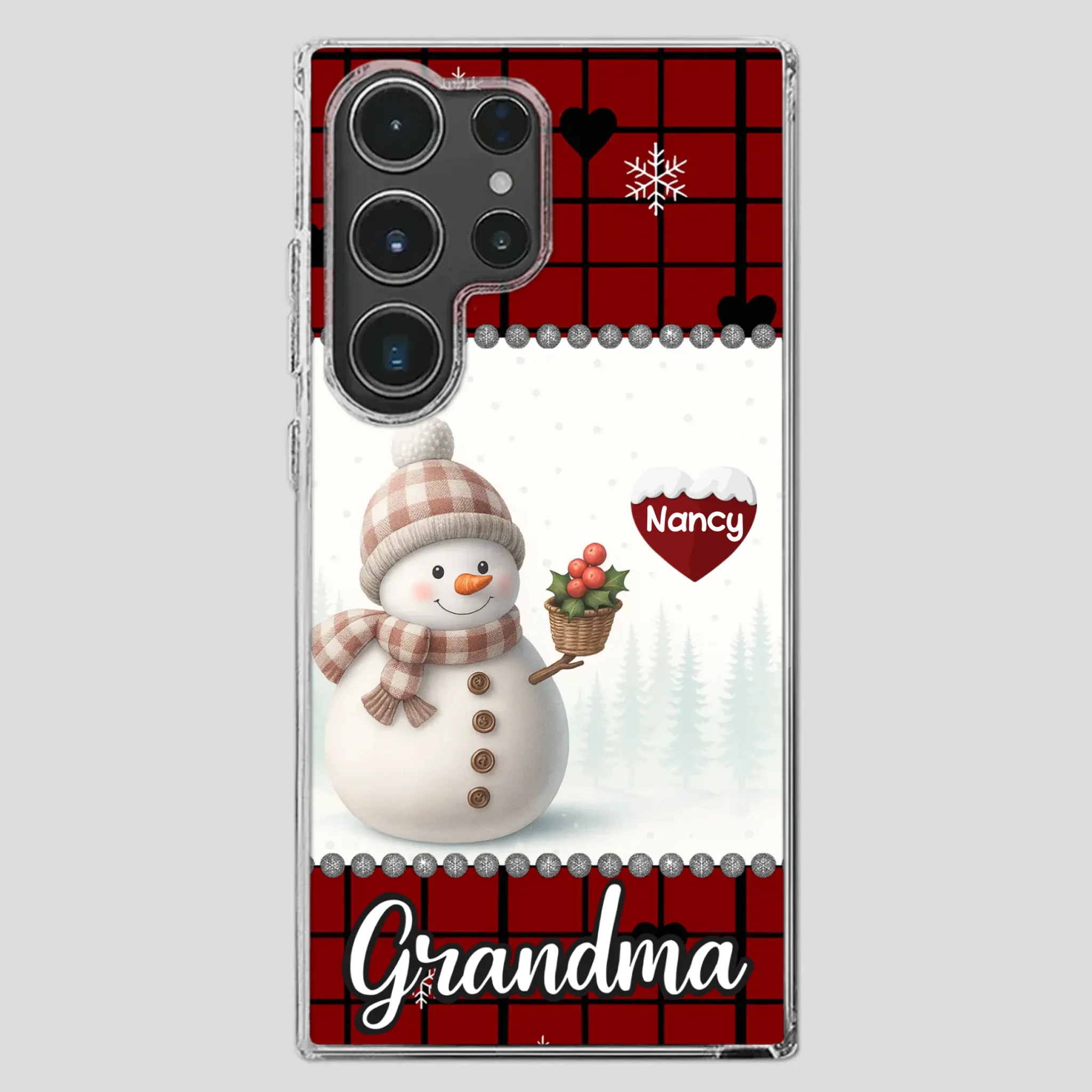 Merry Christmas Grandma – Personalized Heart Phone Case - 89Prints