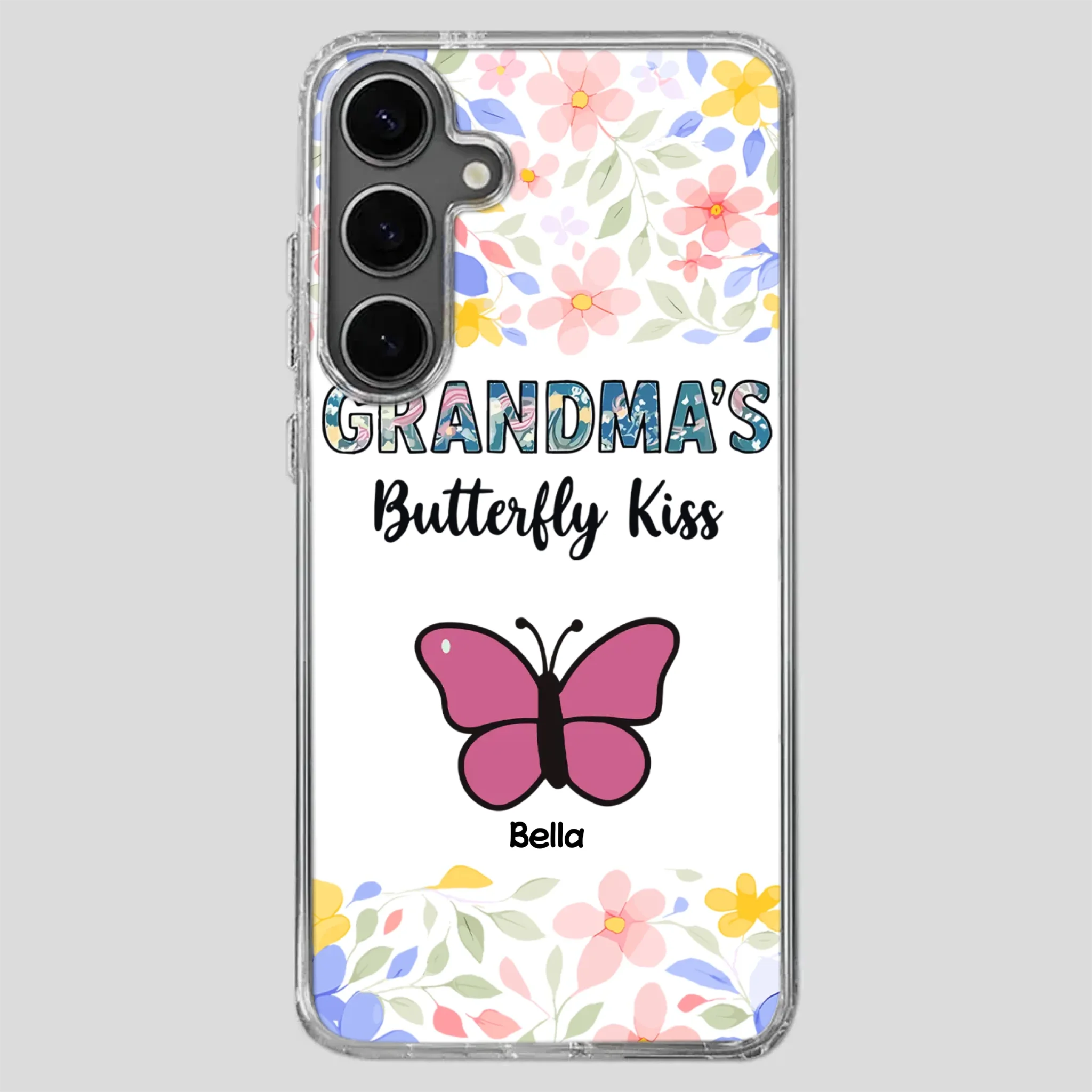 Grandma’s Butterfly Kiss Phone Case – Sweet Personalized Gift for Grandma - 89Prints