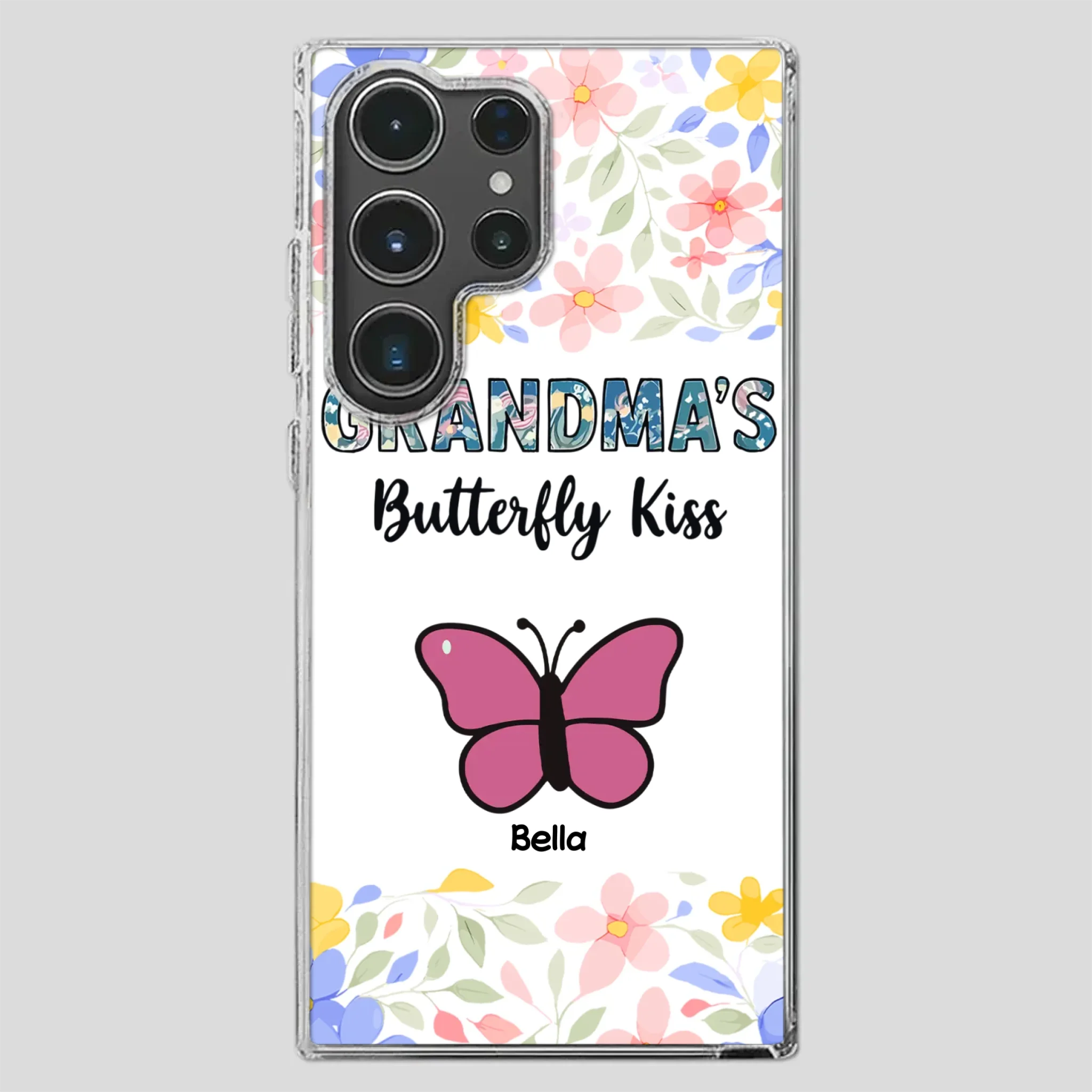Grandma’s Butterfly Kiss Phone Case – Sweet Personalized Gift for Grandma - 89Prints