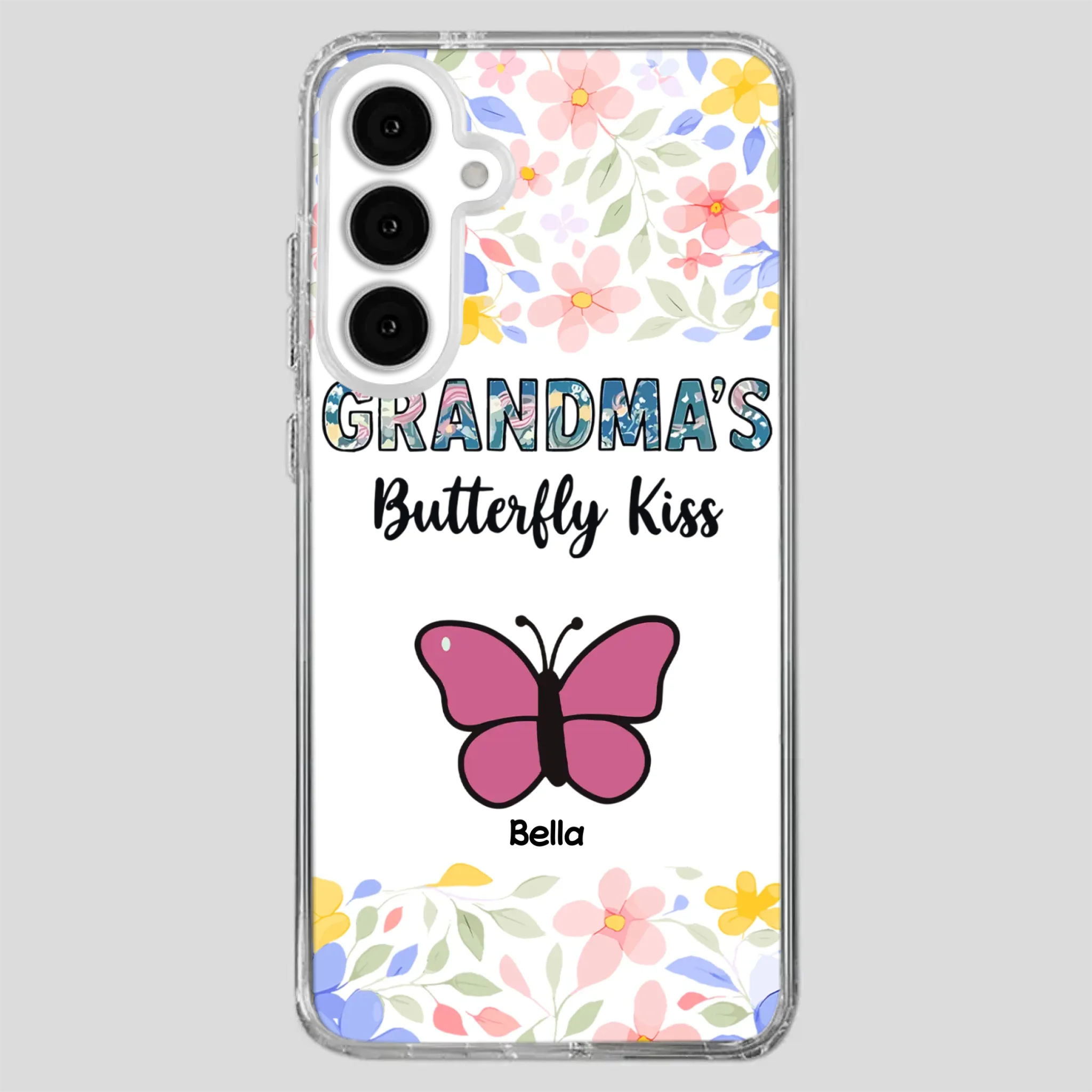 Grandma’s Butterfly Kiss Phone Case – Sweet Personalized Gift for Grandma - 89Prints