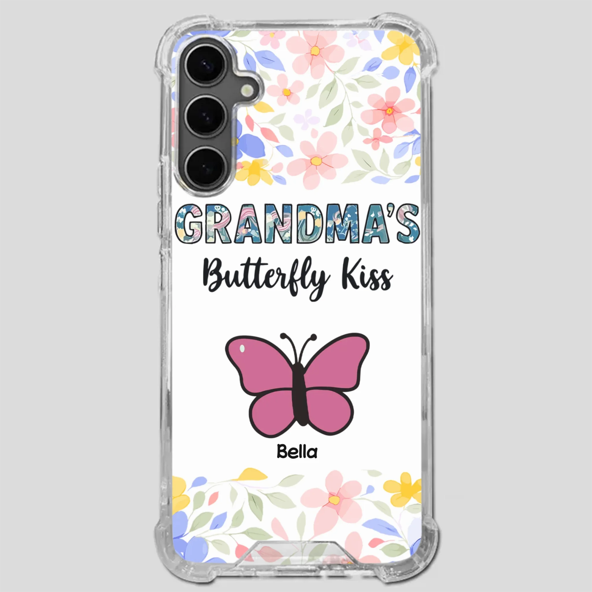 Grandma’s Butterfly Kiss Phone Case – Sweet Personalized Gift for Grandma - 89Prints