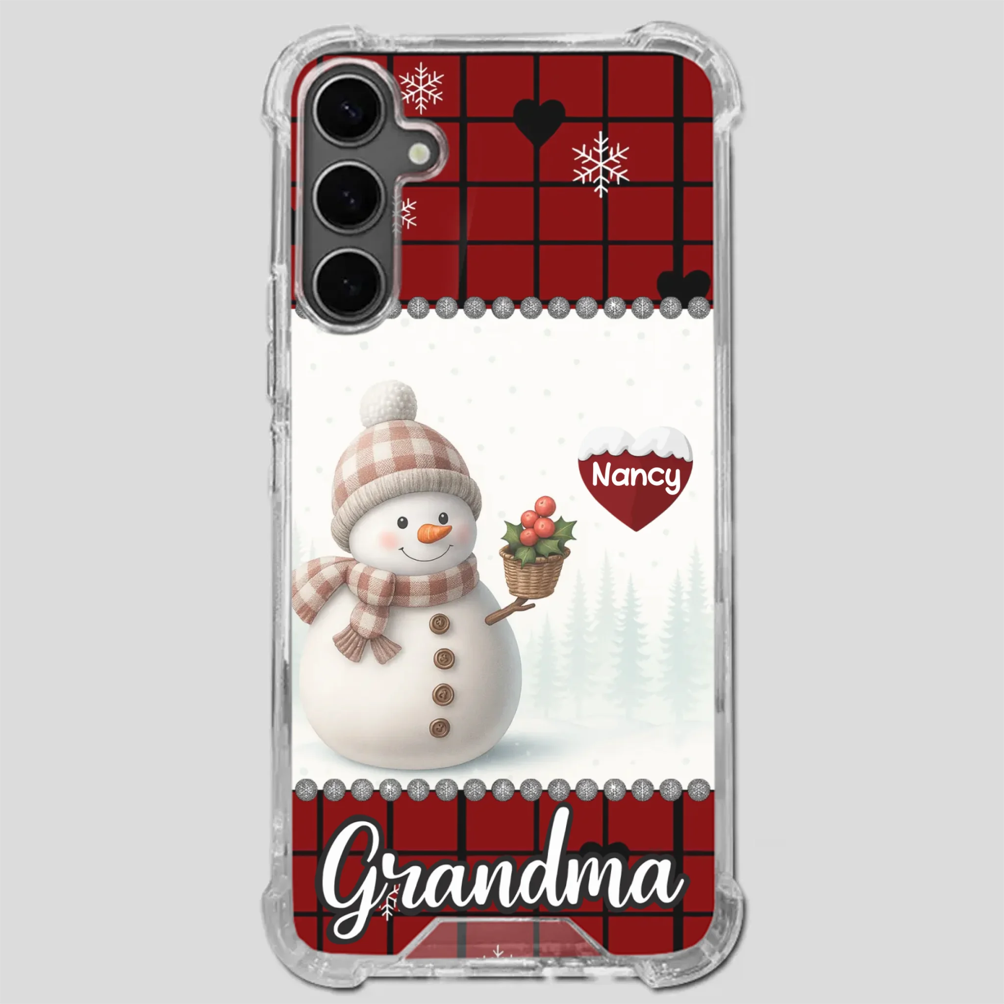 Merry Christmas Grandma – Personalized Heart Phone Case - 89Prints