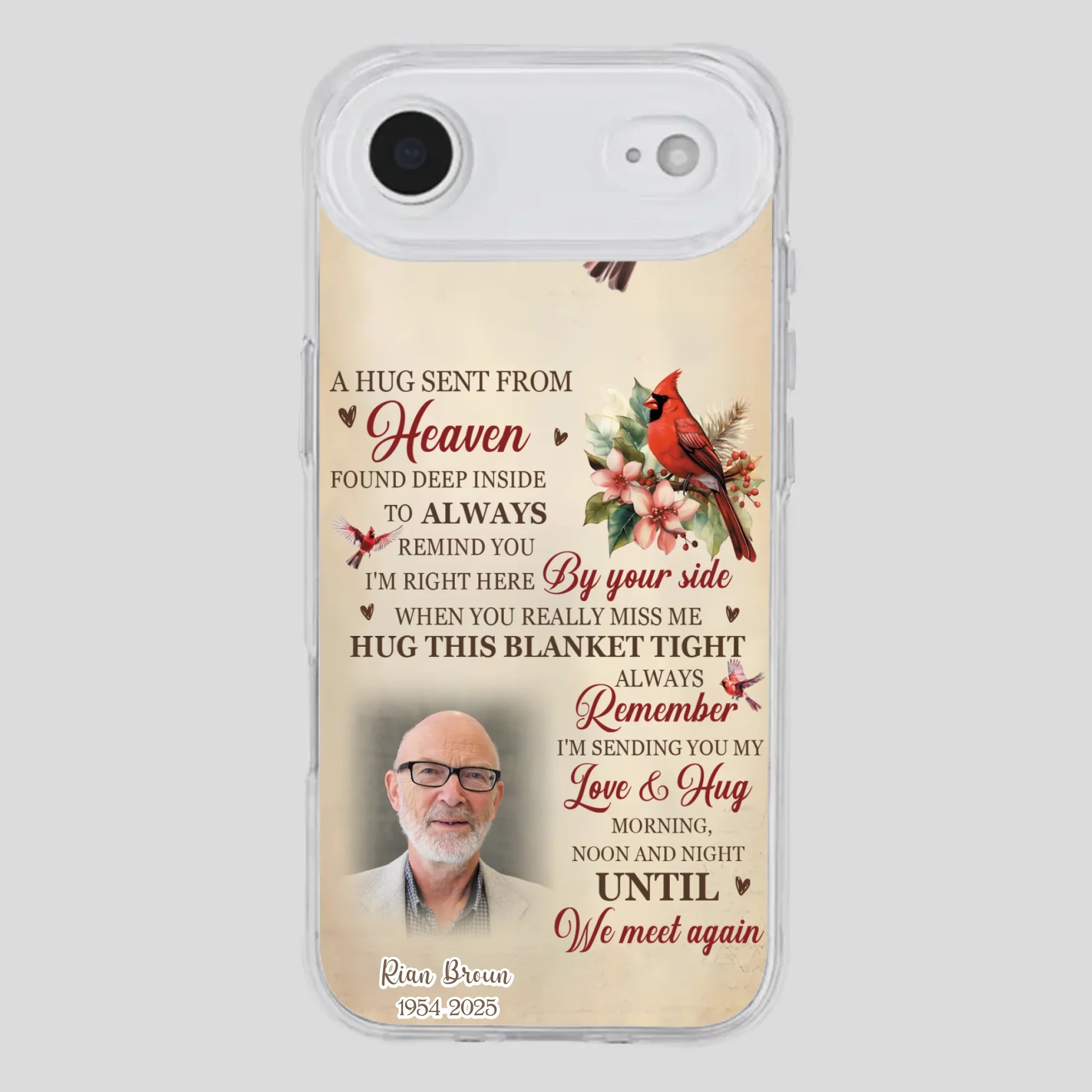 “A Hug Sent From Heaven” Grandpa Memorial Phone Case – Forever in My Heart - 89Prints