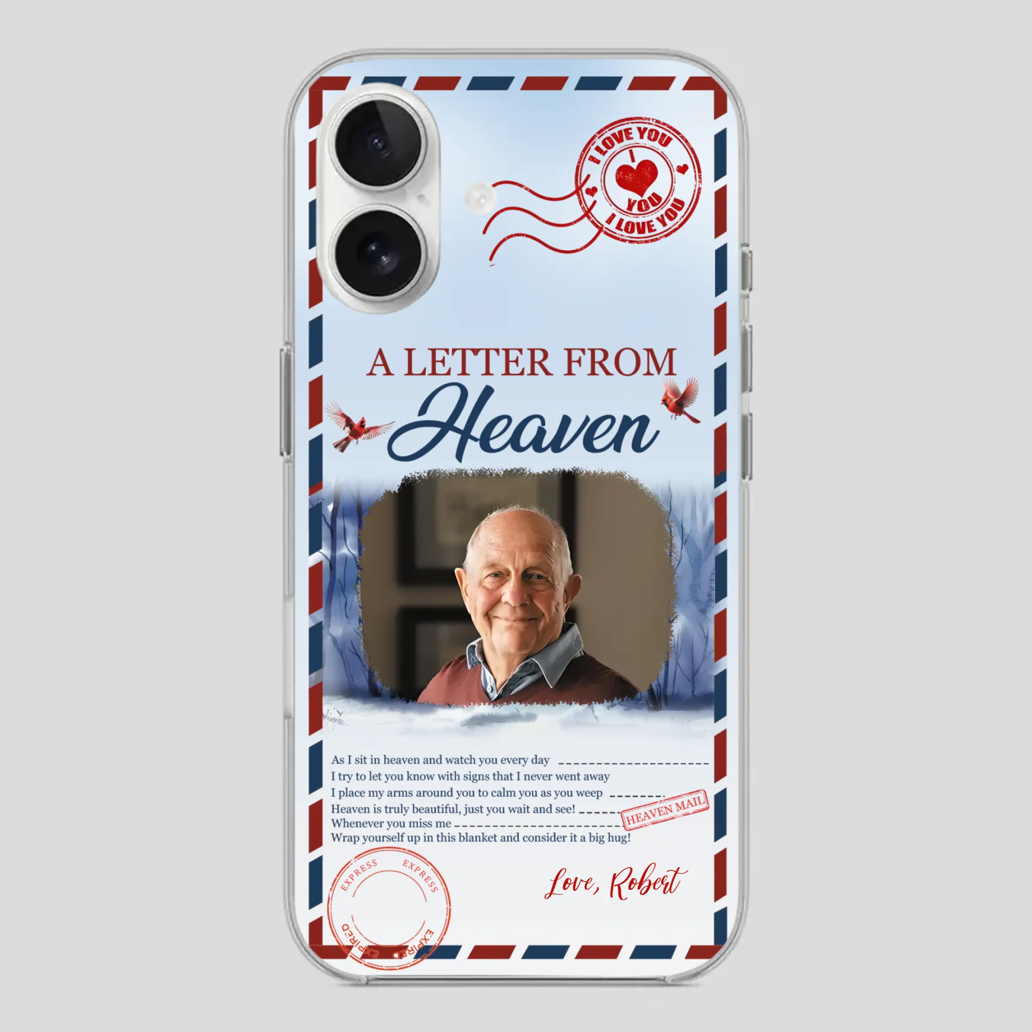 Grandpa “A Letter From Heaven” Phone Case – Custom Memorial Keepsake - 89Prints