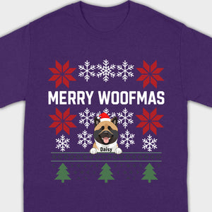 Personalized Merry Woofmas Shirt – Unique Christmas Gift for Dog Lovers - 89Prints